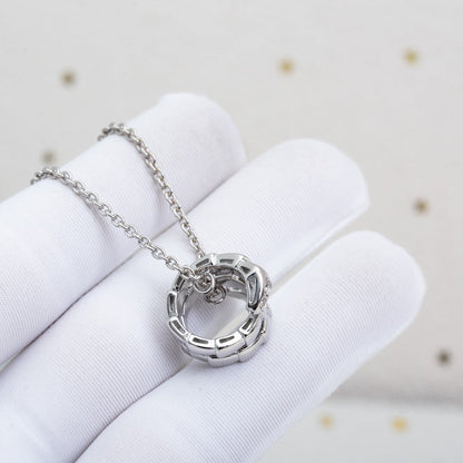 [AURORA] SERPENTI-HALSKETTE AUS SILBER MIT DIAMANT