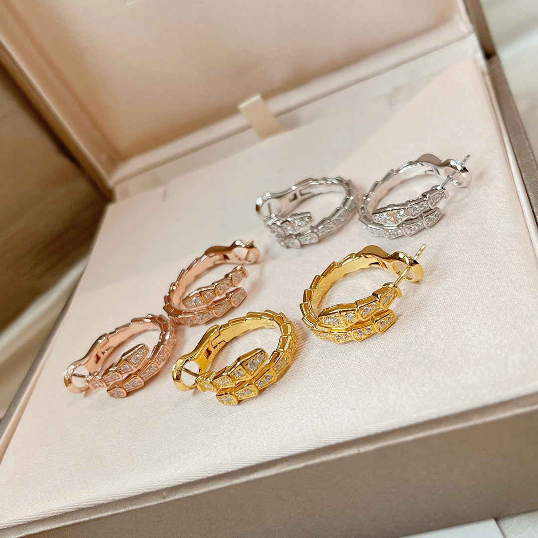 [AURORA]SERPENTI EARRINGS FULL DIAMOND