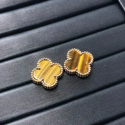 [basloveJW]CLOVER MEDIUM 1 MOTIFS TIGERAUGE OHRRINGE