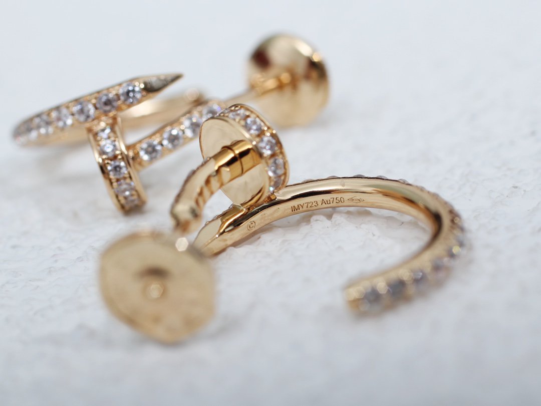 [AURORA]JUSTE EARRINGS 12.75MM PINK GOLD DIAMOND
