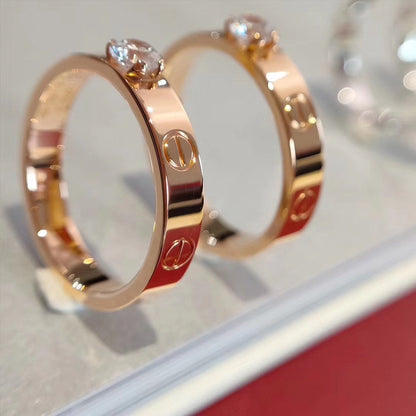 [AURORA] LIEBESRING 3,6 MM 1 GROSSER DIAMANT