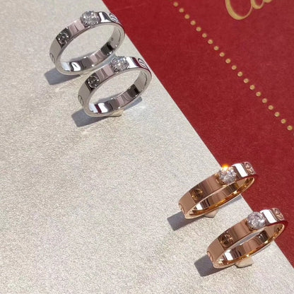 [AURORA] LIEBESRING 3,6 MM 1 GROSSER DIAMANT