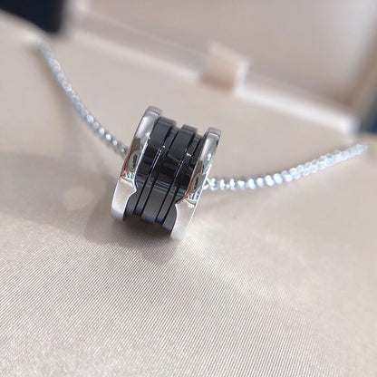 [AURORA]ZERO 1 SCHWARZE KERAMIK-SILBER-HALSKETTE