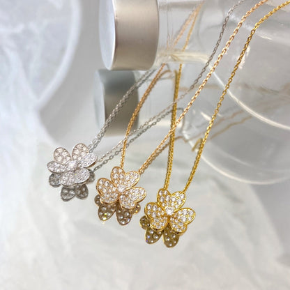 [basloveJW]BLUMEN-DIAMANT-HALSKETTE