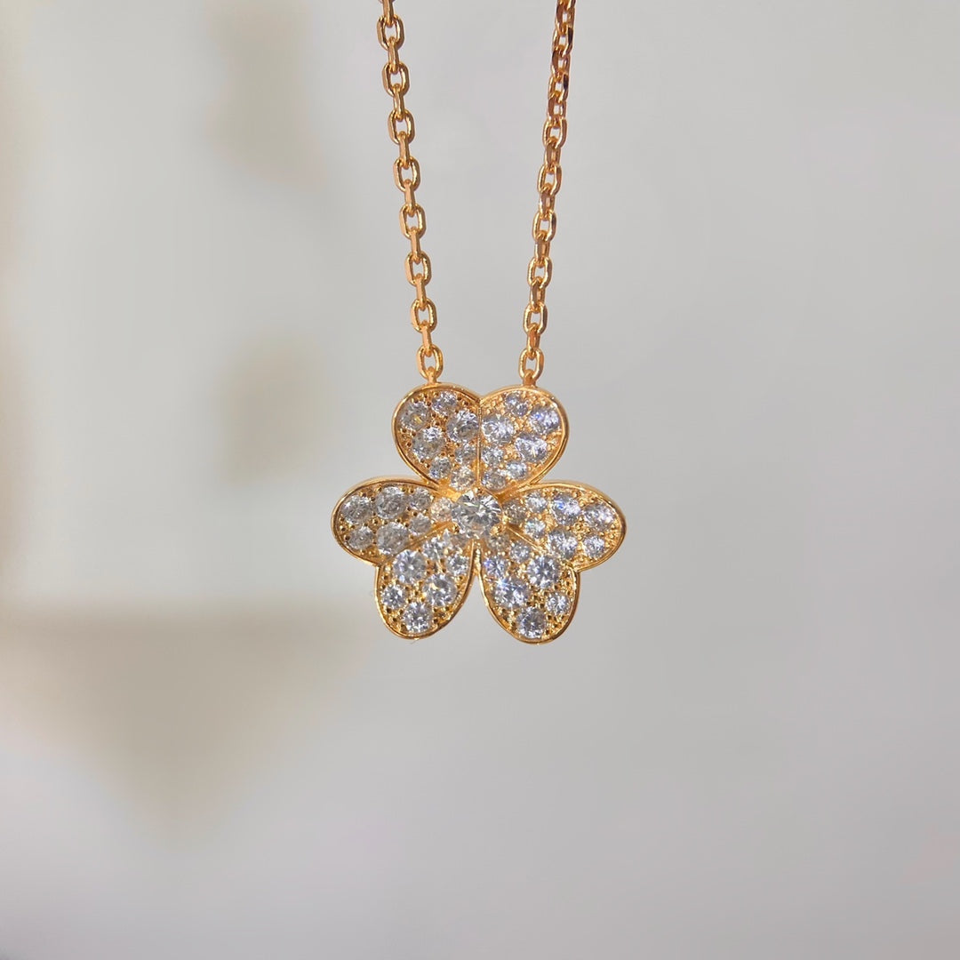 [basloveJW]BLUMEN-DIAMANT-HALSKETTE