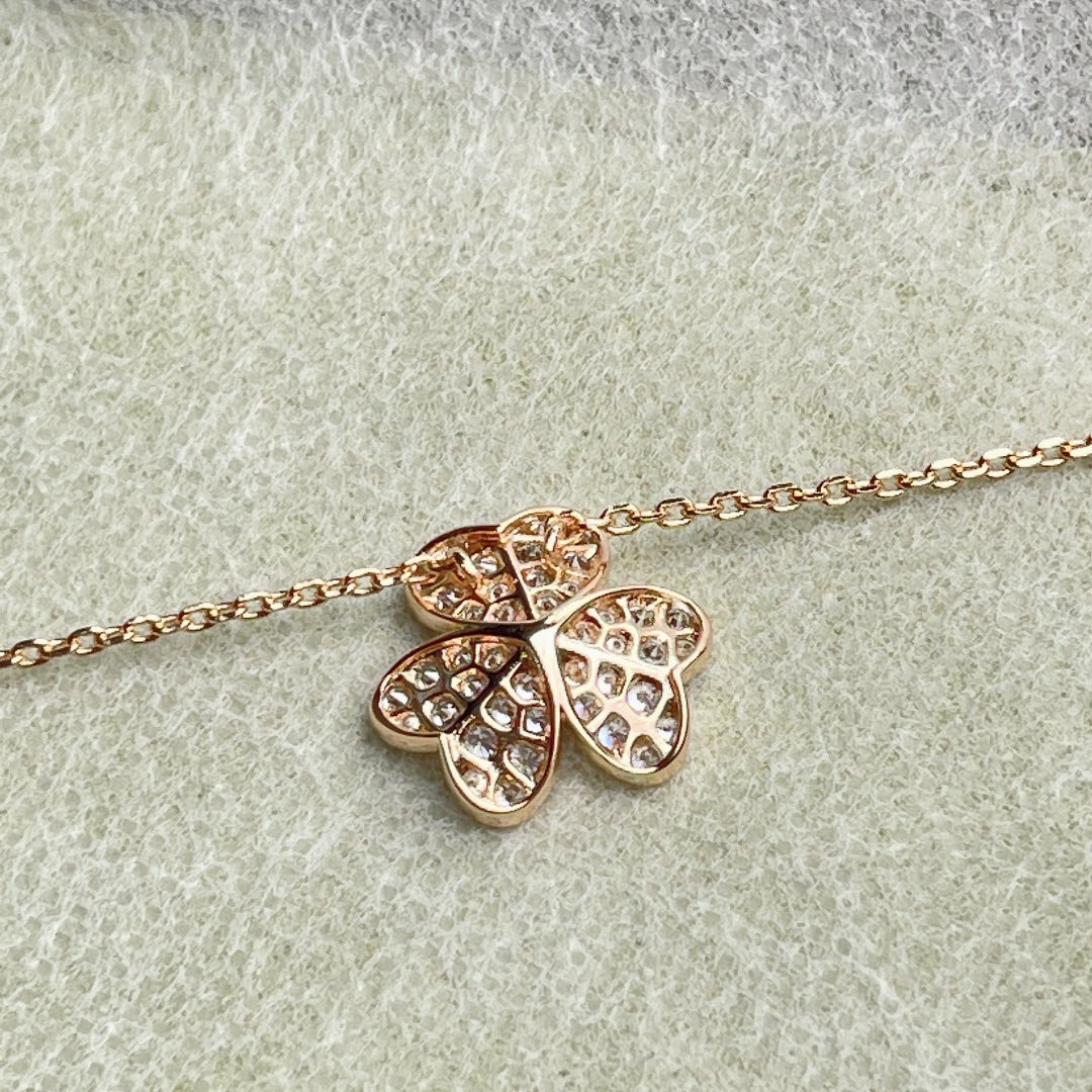 [basloveJW]BLUMEN-DIAMANT-HALSKETTE
