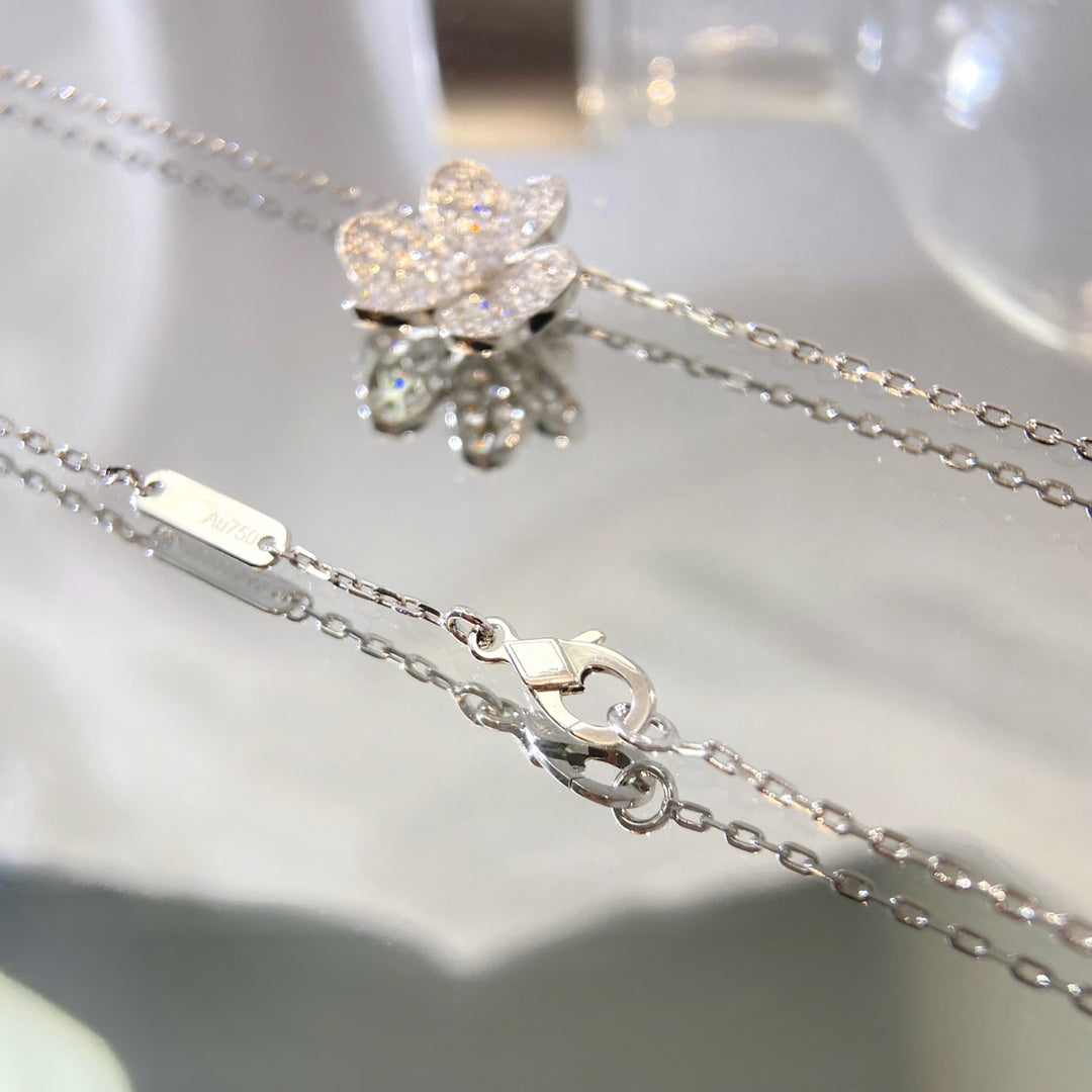[basloveJW]BLUMEN-DIAMANT-HALSKETTE