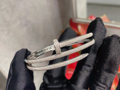[AURORA]JUSTE ARMBAND 3,5 MM ZWEIREIHIG SILBER DIAMANTEN