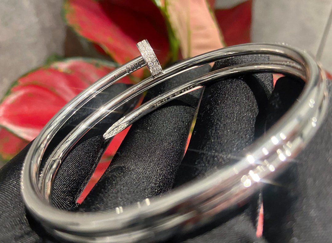 [AURORA]JUSTE ARMBAND 3,5 MM ZWEIREIHIG SILBER DIAMANTEN