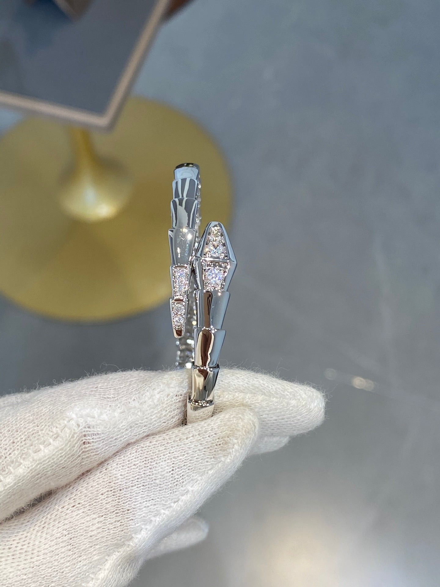 [AURORA]SERPENTI-ARMBAND DIAMANTEN SILBER