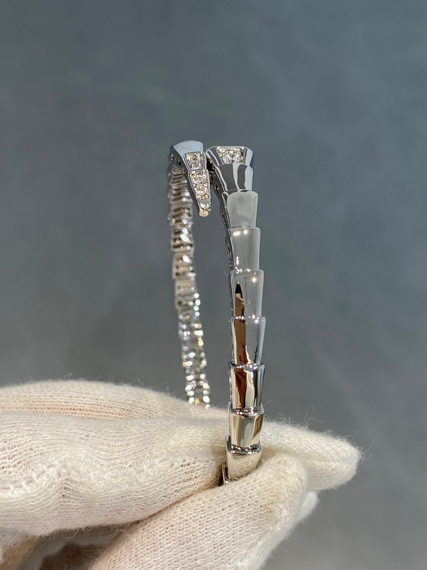[AURORA]SERPENTI-ARMBAND DIAMANTEN SILBER
