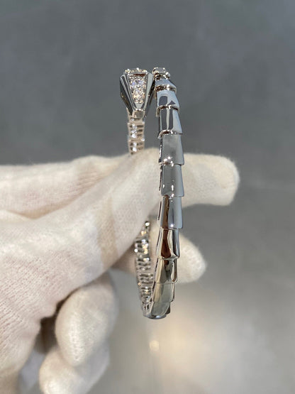 [AURORA]SERPENTI-ARMBAND DIAMANTEN SILBER