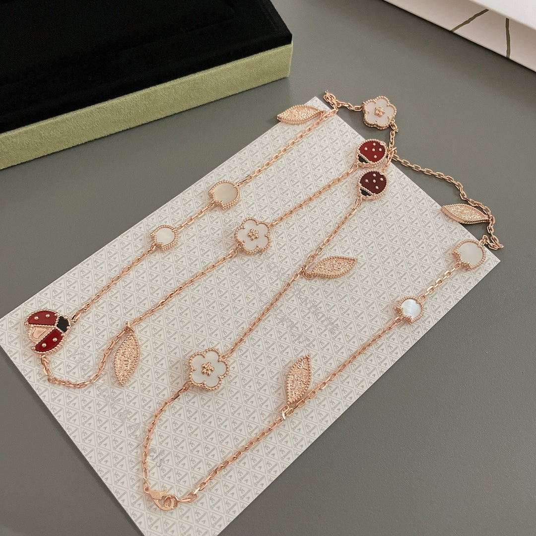 [basloveJW]LUCKY SPRING 15 MOTIVE ROSÉGOLD HALSKETTE