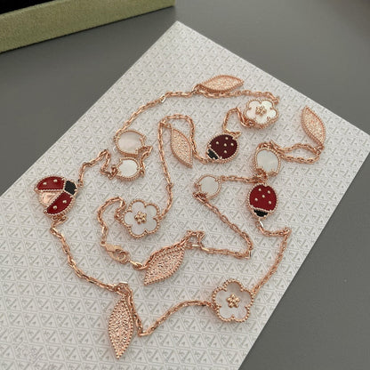 [basloveJW]LUCKY SPRING 15 MOTIVE ROSÉGOLD HALSKETTE