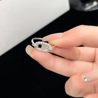 [AURORA]RONDE KLEINER SILBERNER DIAMANTRING