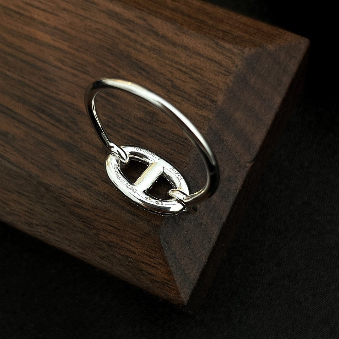 [AURORA]RONDE KLEINER SILBERNER DIAMANTRING