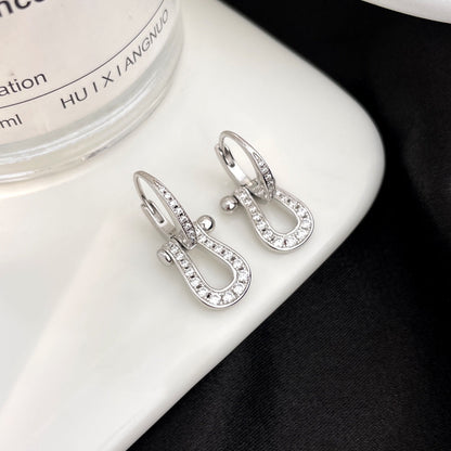 [AURORA]FORCE 10 FULL DIAMOND DROP EARRINGS MEDIUM MODEL