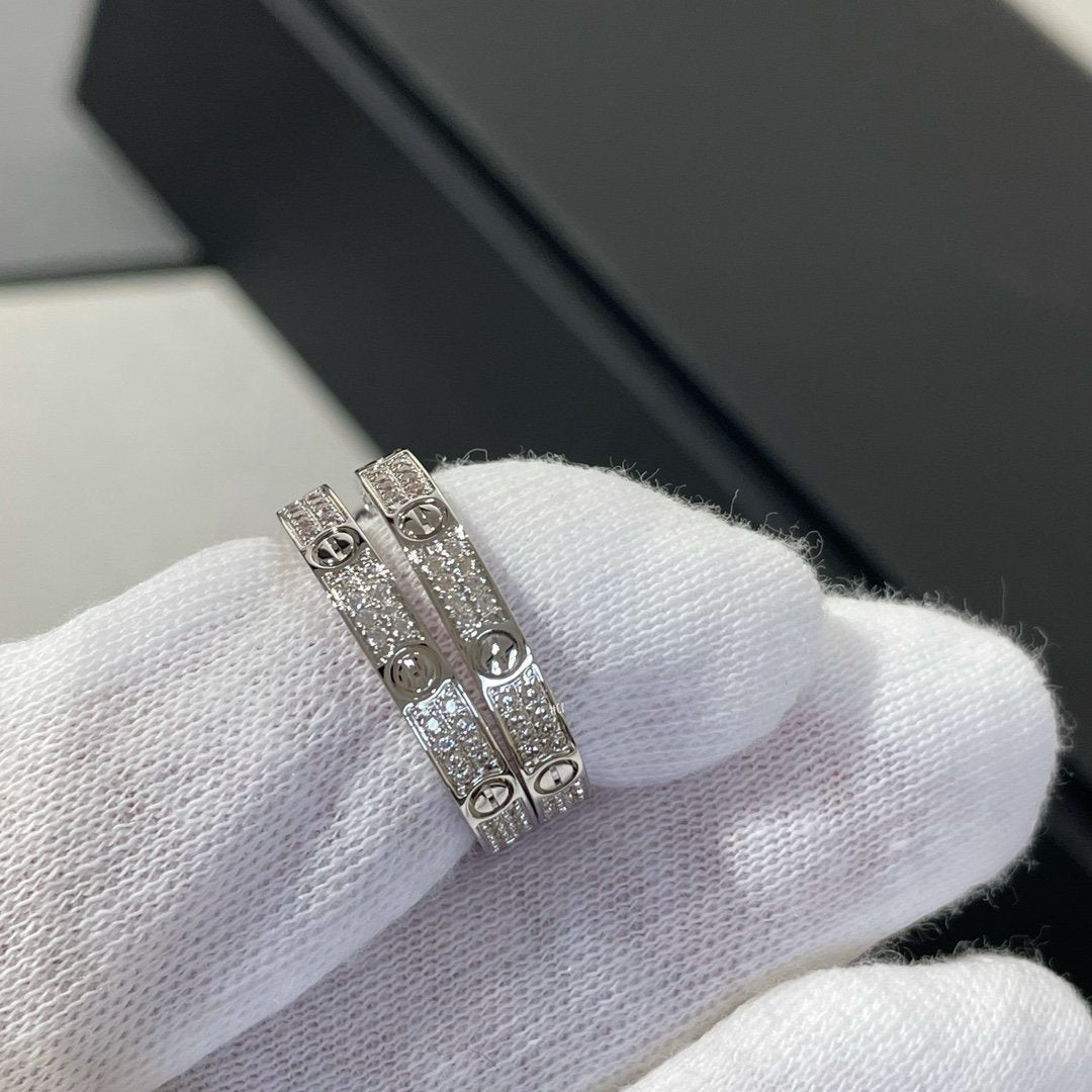 [AURORA]LOVE DIAMANT SILBER CREOLEN
