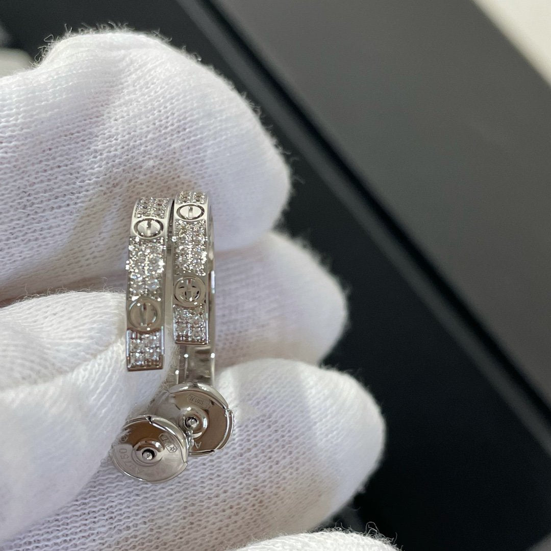 [AURORA]LOVE DIAMANT SILBER CREOLEN