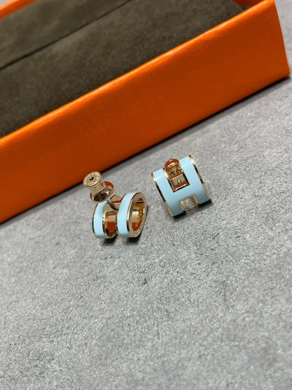 [AURORA]POP H スカイブルー スタッドピアス
