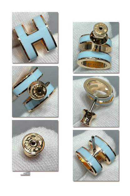 [AURORA]POP H スカイブルー スタッドピアス