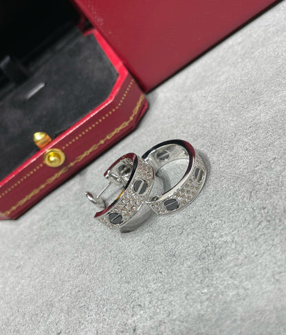 [AURORA]LOVE KERAMIK-OHRRINGE AUS SILBER MIT DIAMANTEN