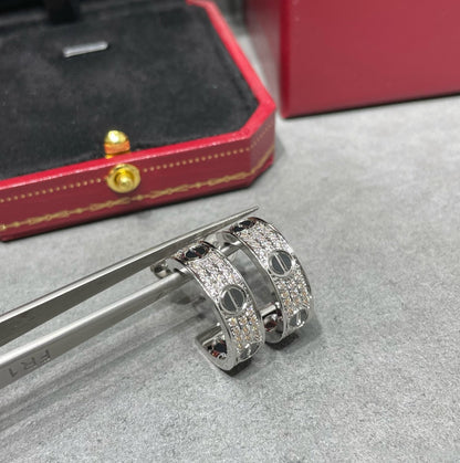 [AURORA]LOVE KERAMIK-OHRRINGE AUS SILBER MIT DIAMANTEN