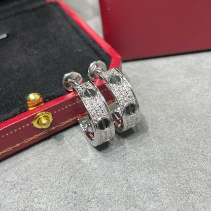 [AURORA]LOVE KERAMIK-OHRRINGE AUS SILBER MIT DIAMANTEN