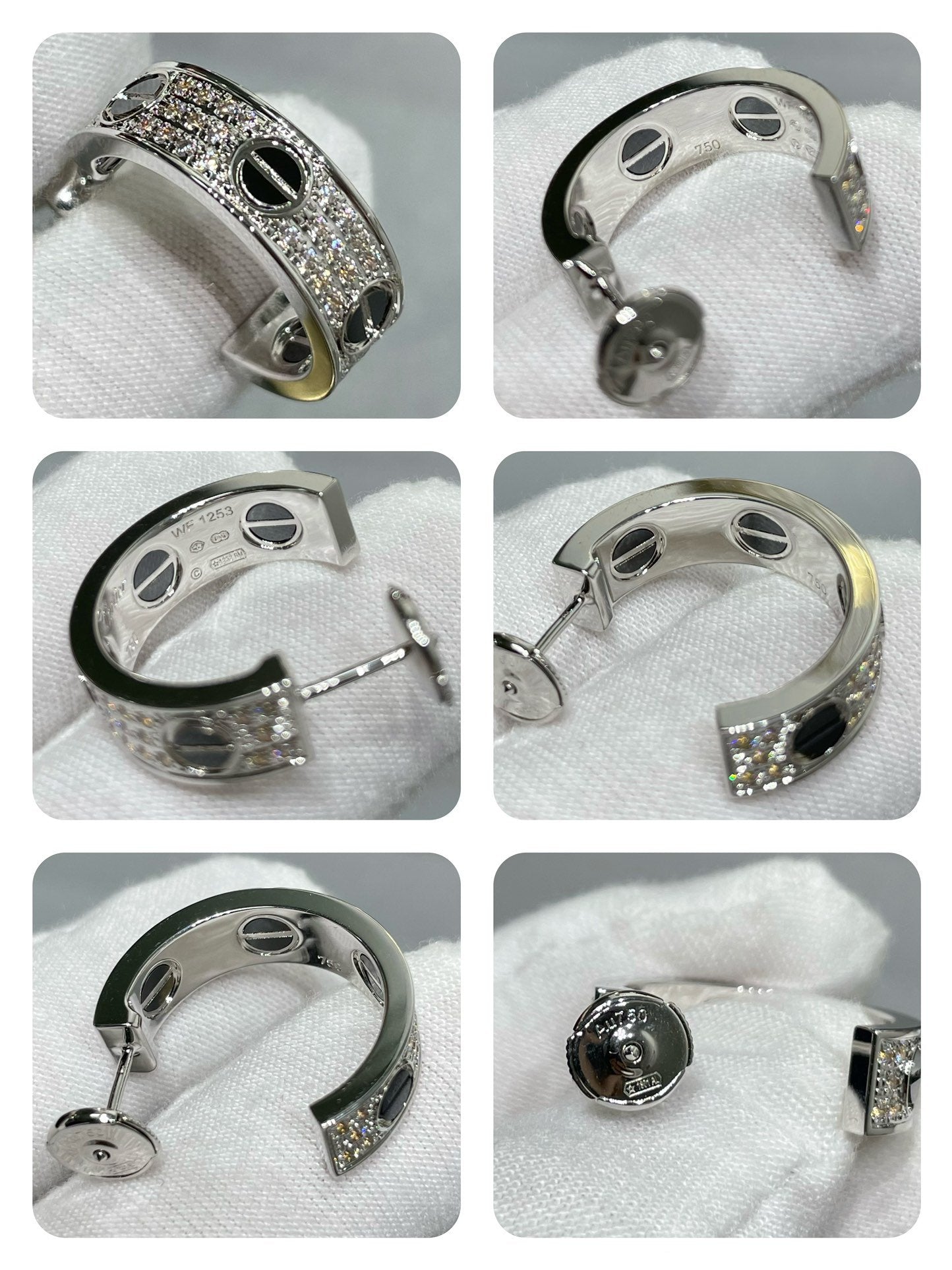 [AURORA]LOVE KERAMIK-OHRRINGE AUS SILBER MIT DIAMANTEN