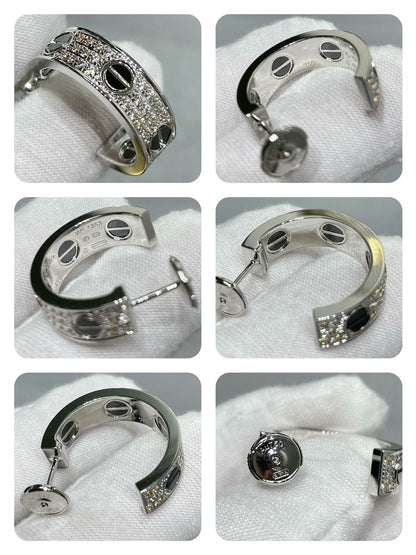 [AURORA]LOVE KERAMIK-OHRRINGE AUS SILBER MIT DIAMANTEN