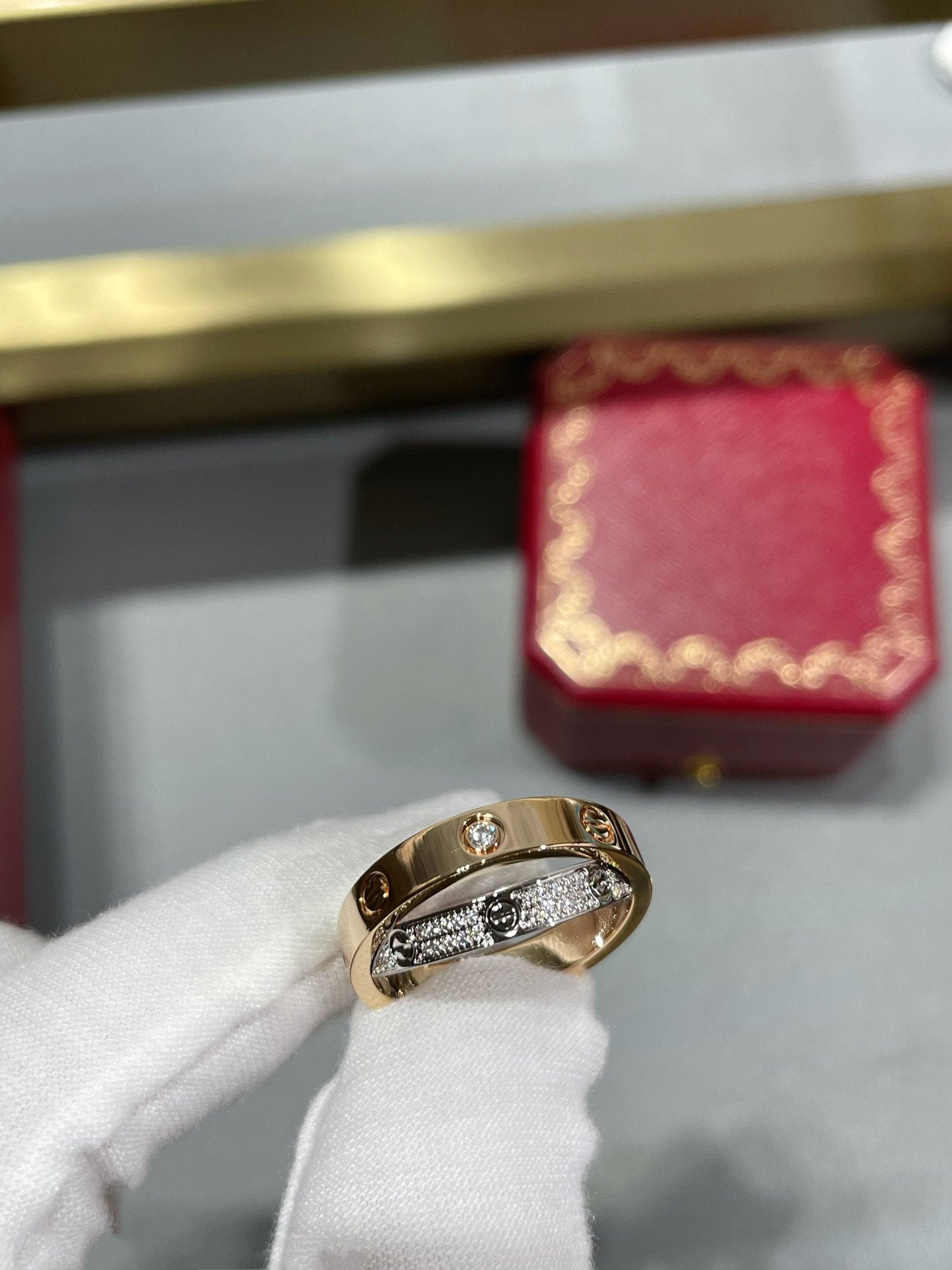 [AURORA]LOVE ROSÉGOLD SILBER DIAMANT DOPPELRING