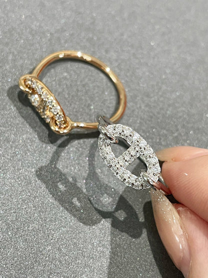 [AURORA]RONDE KLEINER DIAMANTRING