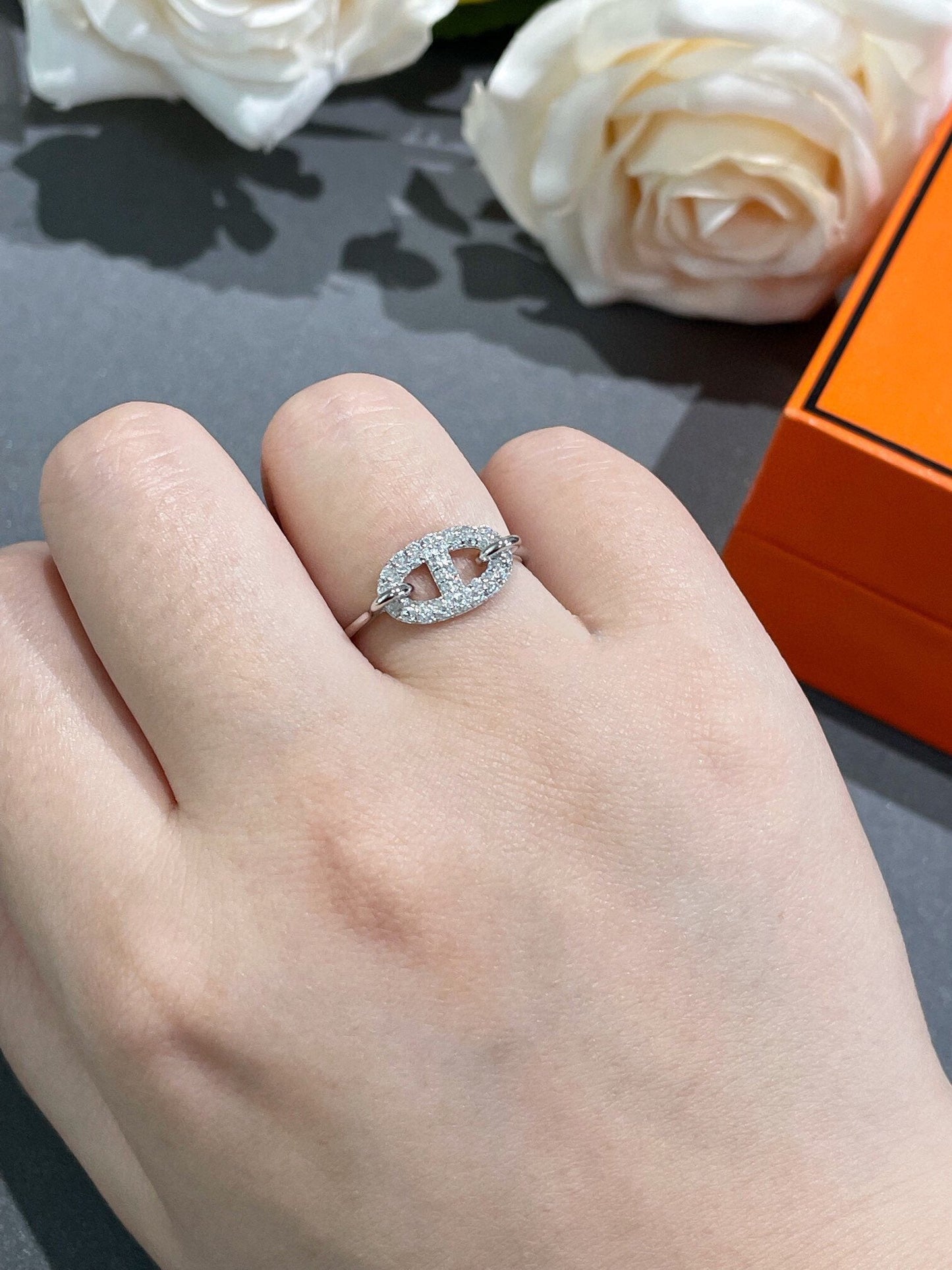 [AURORA]RONDE KLEINER DIAMANTRING