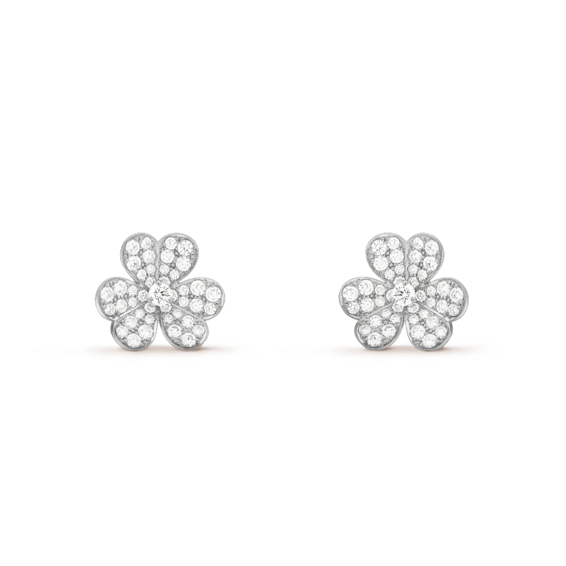 [basloveJW]CLOVER COMOS DIAMANT OHRRINGE SILBER