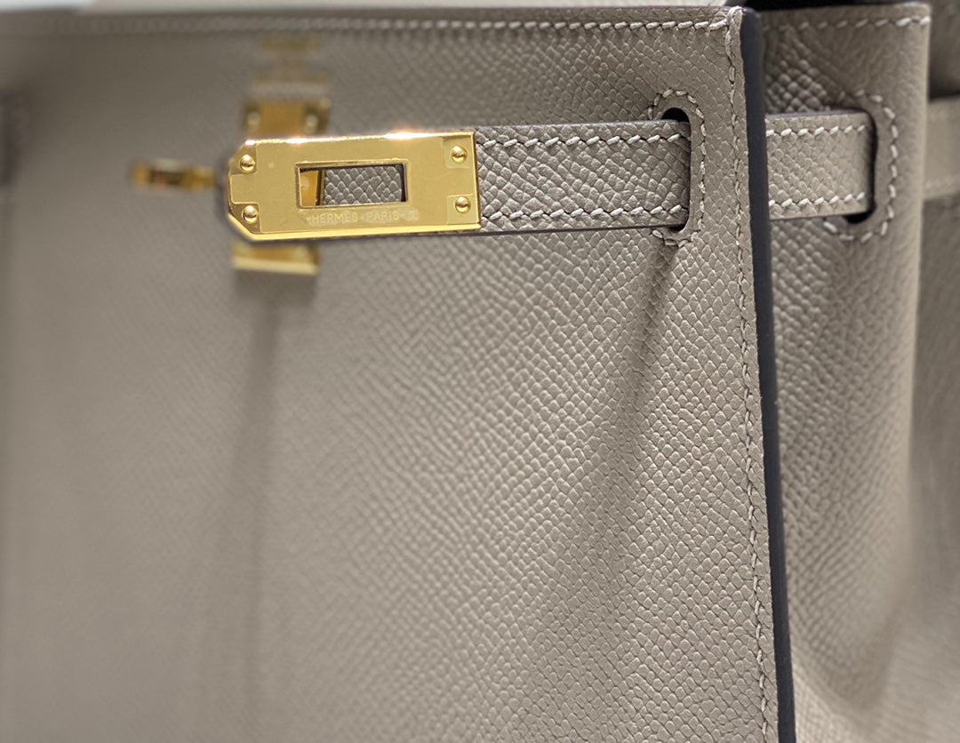 KELLY MINI 20 BAG IN LIGHT BROWN CALFSKIN WITH GOLD HARDWARE (MADE-TO-ODER)