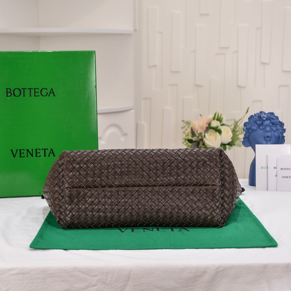 Large Cabat 45cm Chocolate Lambskin Ghw