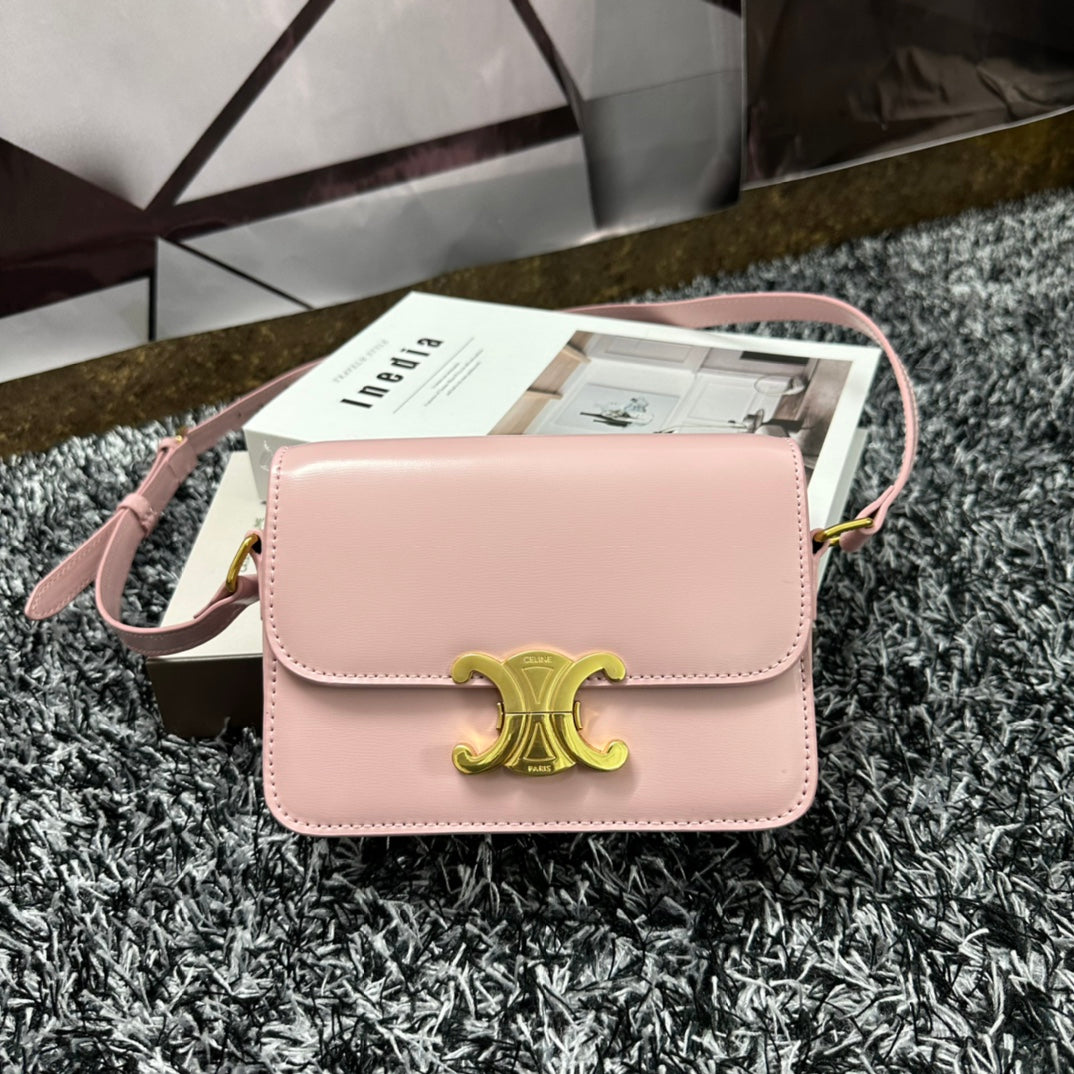 TRIOMPHE TEEN 18 PINK PASTEL COWHIDE LEATHER