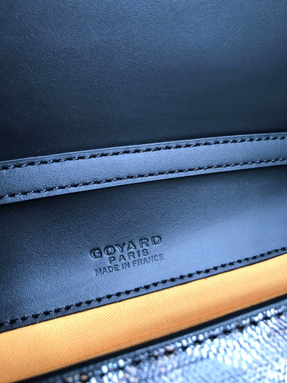 MONTE-CARLO PM CLUTCH 25 IN BLACK GOYARDINE CANVAS