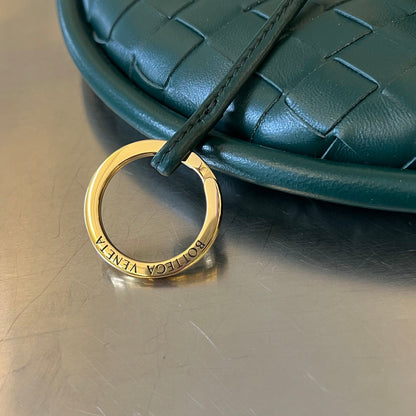 MEDIUM GEMELLI 36 DARK GREEN LAMBSKIN