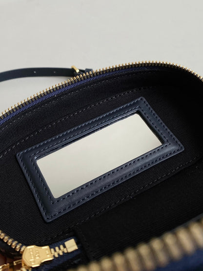 MONTAIGNE MINI VANITY CASE 16 BLUE OBLIQUE JACQUARD