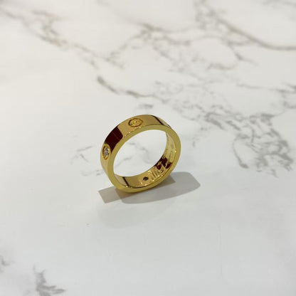 [AURORA]LIEBESRING 5,5 MM 3 DIAMANTEN GOLD