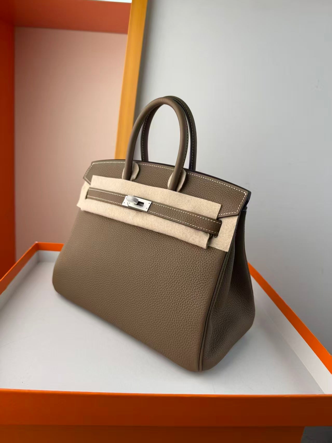 HM BIRKIN 30CM BROWN TOGO LEATHER SILVER HARDWARE