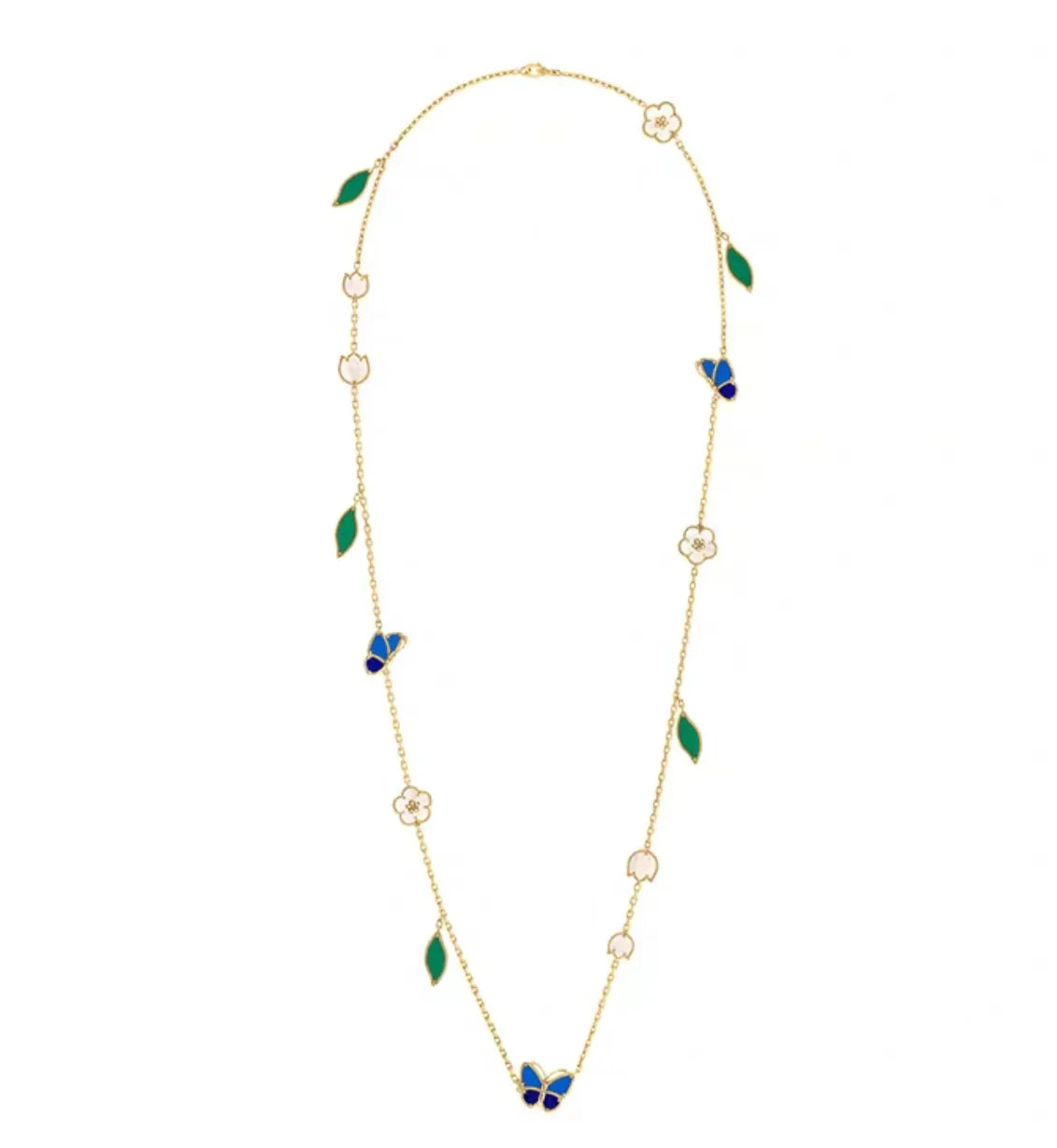 [AURORA]LUCKY SPRING GOLD MOTIFS NECKLACE