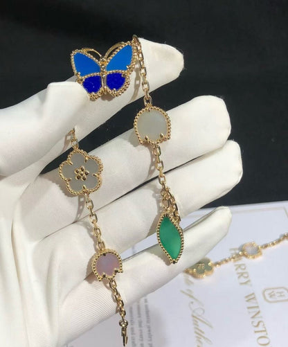 [AURORA]LUCKY SPRING GOLD BRACELET 5 MOTIF