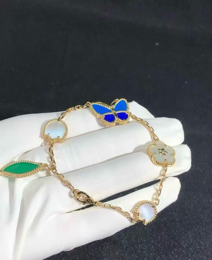 [AURORA]LUCKY SPRING GOLD BRACELET 5 MOTIF