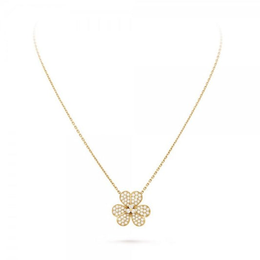 [AURORA]FLOWER DIAMOND NECKLACE