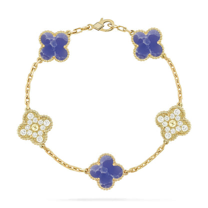 [AURORA]CLOVER 5 MOTIF BLUE VEINS BRACELET COLLECTION