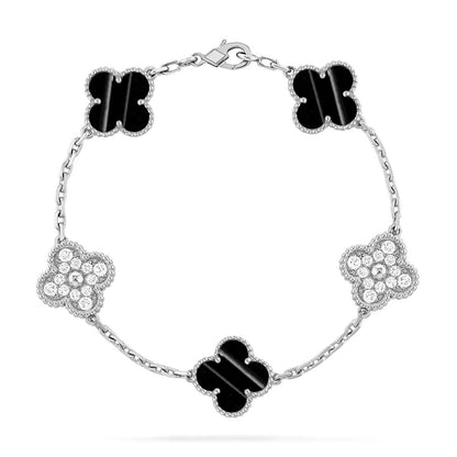 [AURORA] CLOVER 5 MOTIF PULSAR STONE BRACELET COLLECTION
