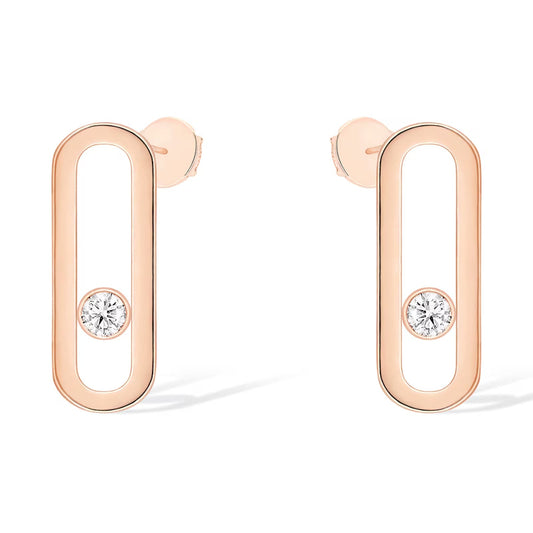 [AURORA]MOVE UNO SMALL 1 DIAMOND EARRINGS
