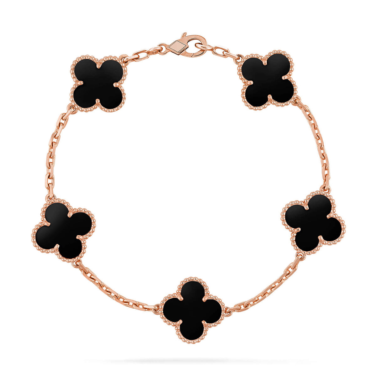 [AURORA]CLOVER 5 MOTIF ONYXS BRACELET COLLECTION